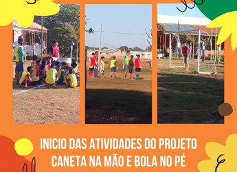 Aula Inaugural do Projeto Caneta na Mão e Bola no Pé