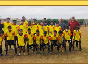 Terceiro jogo amistoso dos alunos do Projeto “CANETA NA MÃO E BOLA NA PÉ”